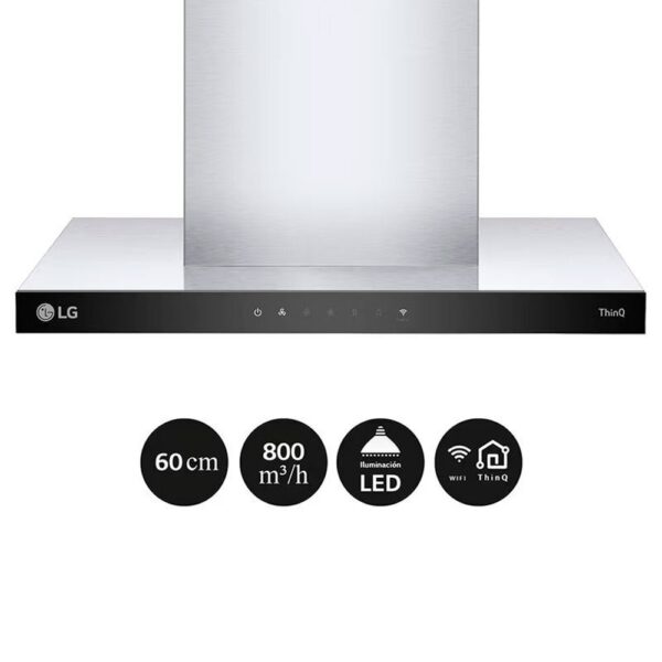 Lg HCEZ2426S - Campana Chimenea Ancho 60 Cm Inox - Imagen 4