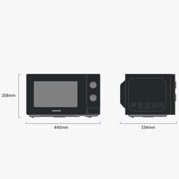 Samsung MS20A3010AL/EC - Horno Microondas Sin Grill 20 Litros Negro - Imagen 2